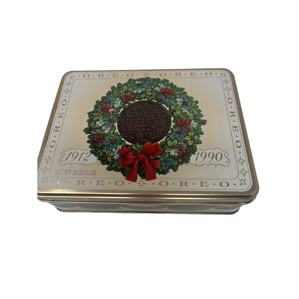 Oreo Cookies Tin Box VTG 1990‎ - Rustic Decor